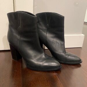 Vince Sleek Black Ankle Boots